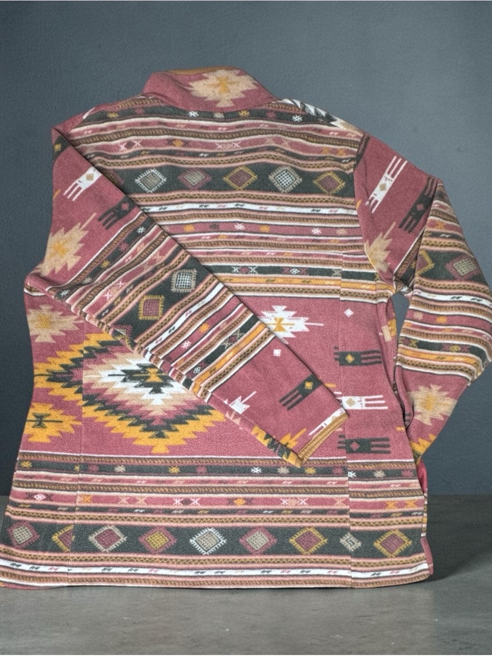Simply Southern Aztec-Print Mock Neck Sweater - - Picture 4 of 8